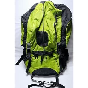 PORTAGE Travel Gear XL Hiking Backpack 24"Hx16"W w/Extra Zipper Pouch Grn/Blk